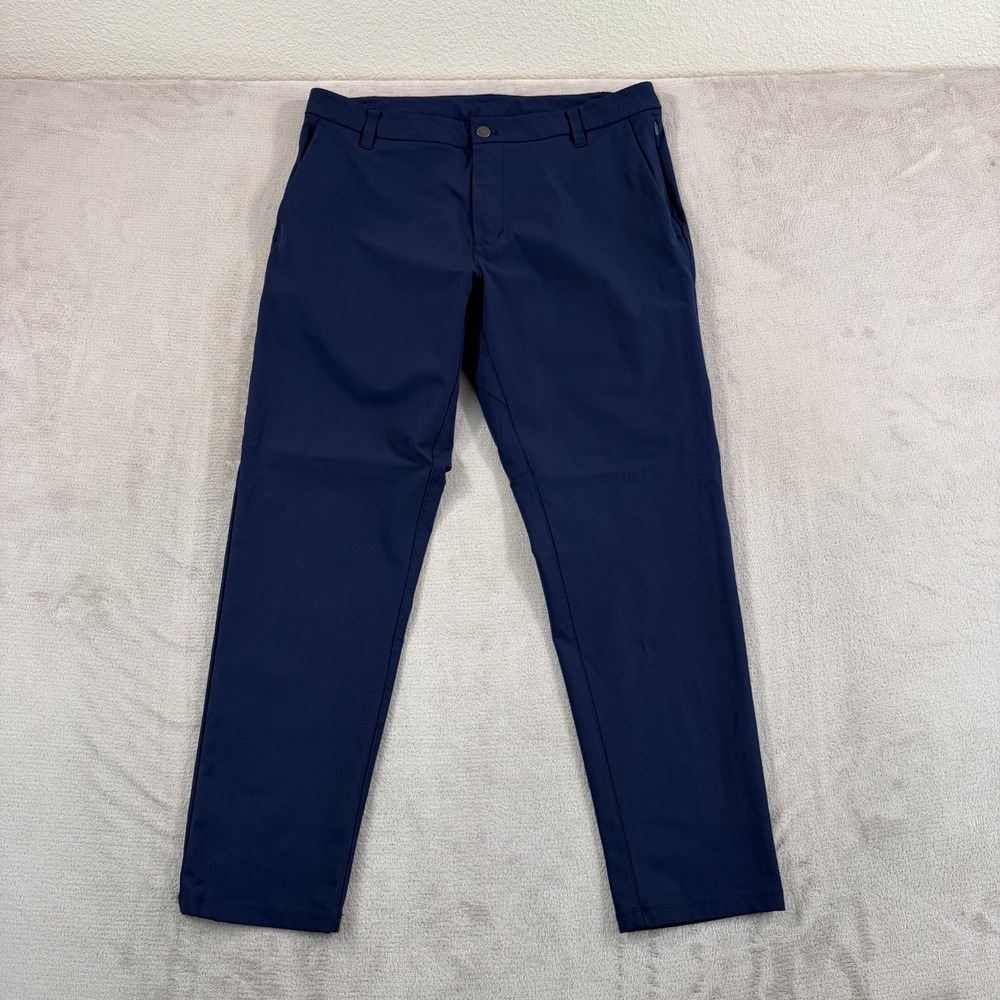 Lululemon Commission Classic-Fit Pants‎ Navy Warpstreme Men 34x28 Performance